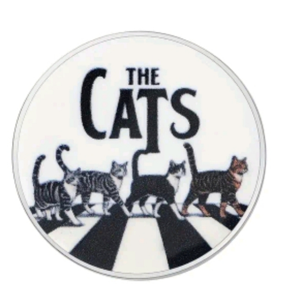 The Cats Black and White Pet Plate